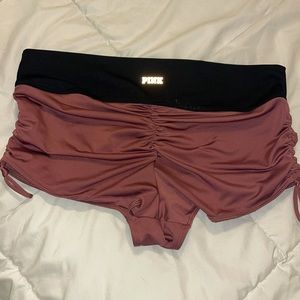 PINK side ruched swim bottom